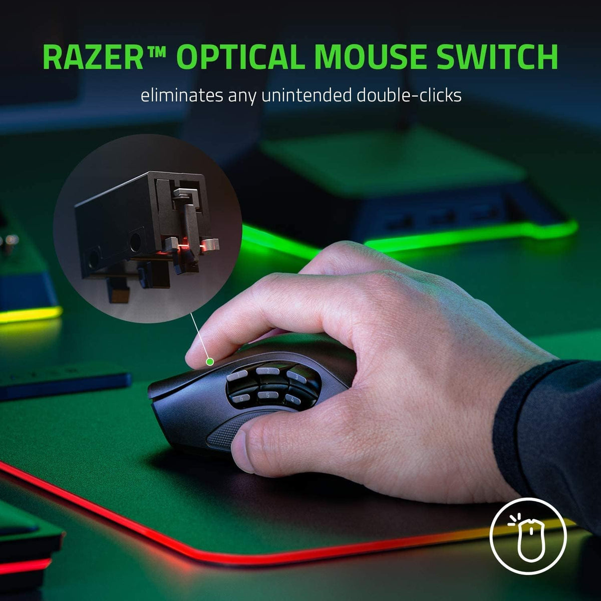 Razer Naga Pro Wireless Gaming Mouse: Interchangeable Side Plate w/ 2, 6, 12 ...