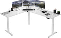 VIVO Electric Corner 75 x 63 inch L-Shaped Standing Desk, Memory Height