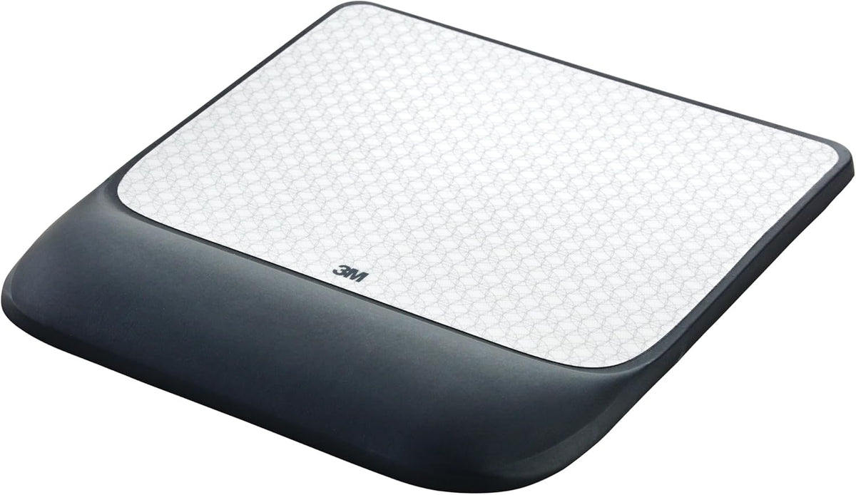 3M Precise Mouse Pad with Gel Wrist Rest, 8.4 in x 8.8 in, Black