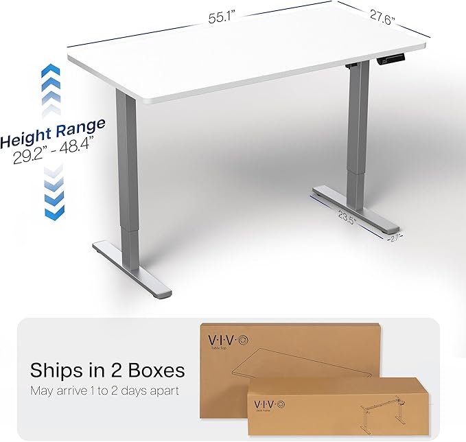VIVO Electric 55 x 28 in Standing Desk, Memory Height Adjustment, 1B Series - Image 3