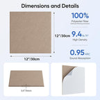 UNECHO 12 Pack 12" X 12" X 0.4" Acoustic Panels - Image 3