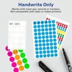 Avery Preprinted Removable Pricing Labels, 3/4 Inch Round Labels, Assorted Neon Colors, Non-Printable, 350 Pricing Stickers Total (5480)
