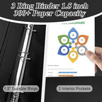 CIXILDTS 1.5-inch D Ring Binders, 3 Ring Binder Fit US Letter Size Paper - Image 5
