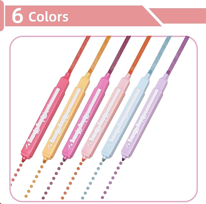 EooUooIP Aesthetic Highlighters, Dual Tip Cute Highlighter Assorted Colors - Image 2