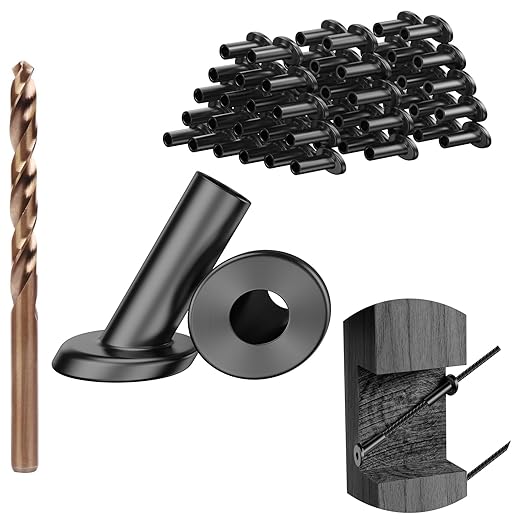 BLIKA 60 Pack 25 30 35 Degree 1/8" Black Cable Railing Angle Beveled Protector by BLIKA