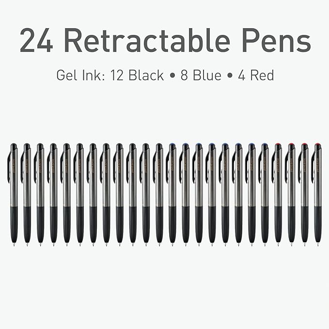 Pentonic GR-T Retractable Gel Pens, 0.7 mm Fine Point, Smooth Writing - Image 3