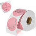 MFLABEL 2" 750 Pink Circle Direct Thermal Stickers Labels Roll, Compatible by MFLABEL