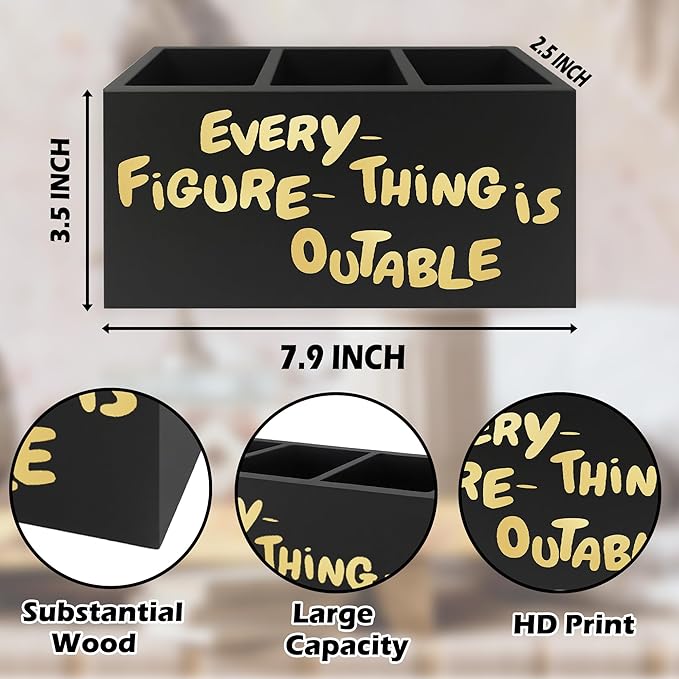 QZQE Everything Is Figureoutable Pen Pencil Holder Organizer - Image 7