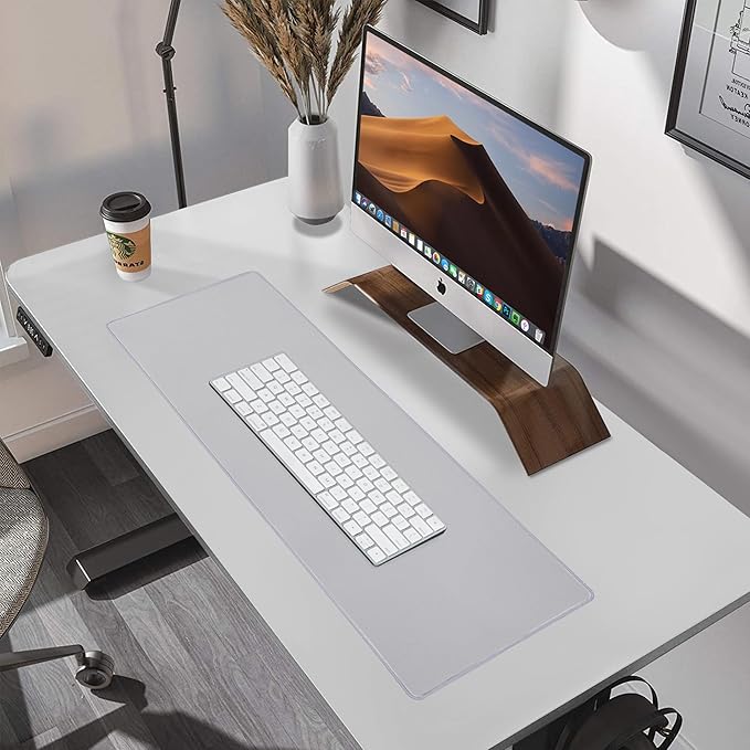 ALOANES Silvery Waterproof Desk Mat, Large Mouse Pad - Image 8