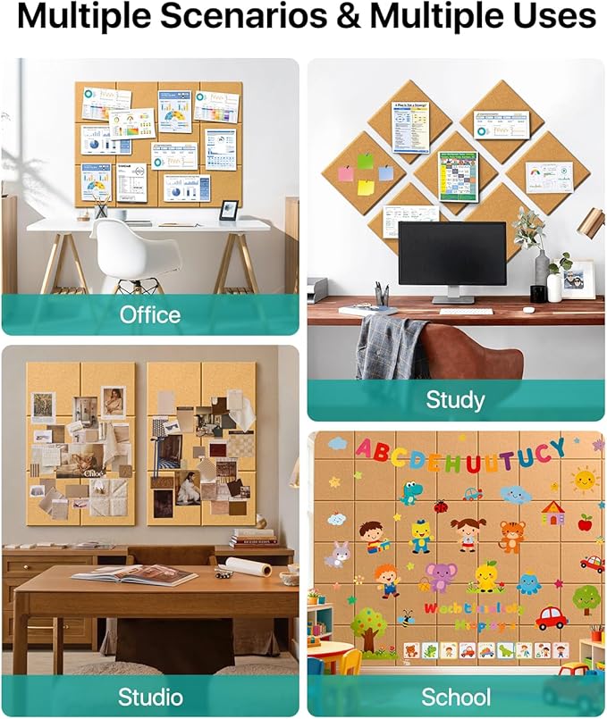 Large Cork Boards for Walls, Cork Boards for Office Decor, Felt Board - Image 7