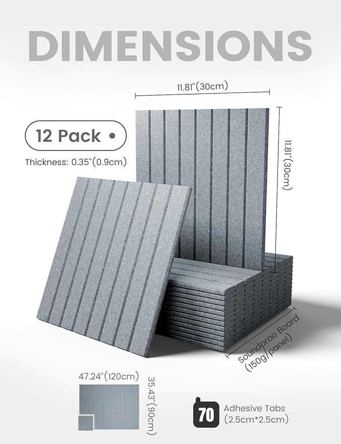 Large Felt Bulletin Board 48" x 36" Cork Board Alternative-12 Pack - Image 2
