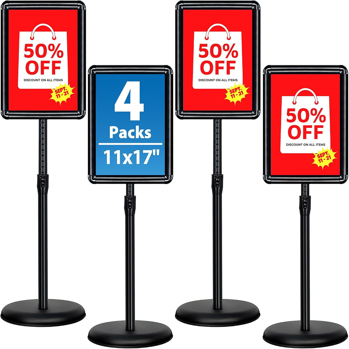 11x17 sign stand - adjustable floor standing sign, main product view