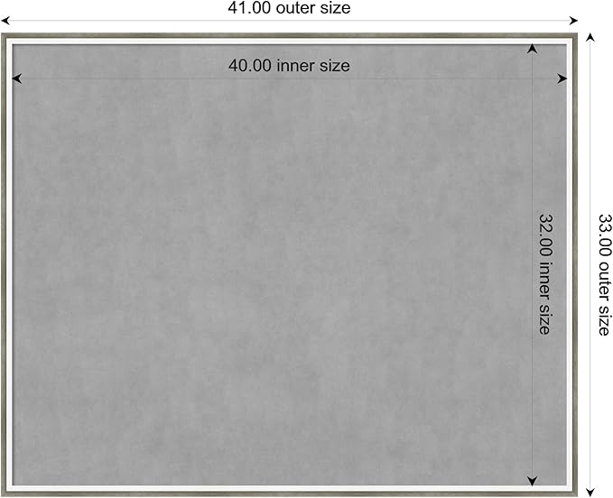 Amanti Art Silver Framed Magnetic Board 33x41 X-Large Vision Board - Image 3