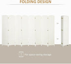 HOMCOM Room Divider, 8 Panel Folding Privacy Screen, 5.6' Tall Freestanding - Image 4