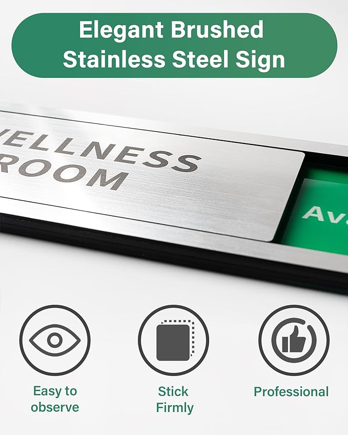 Conference Room Office Door Signs Do Not Disturb, In Use/Available Slider Sign - Image 2
