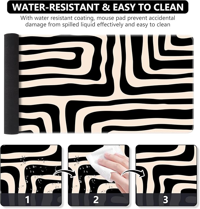 iCasso Gaming Mouse Pad, Large Stable Rubber Base Mousepad - Image 3