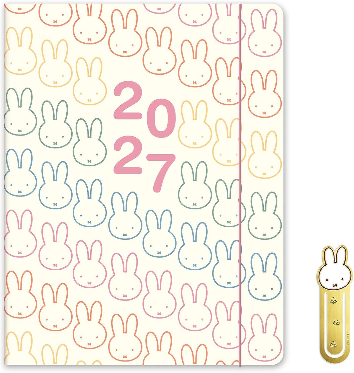 2027 Just Right Monthly Planner, 7.5 x 9.75", Miffy A Year in Color