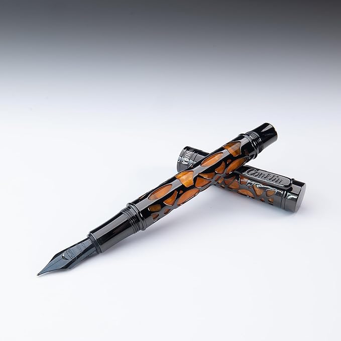 Conklin Endura Deco Crest Fountain Pen in Orange - Image 2