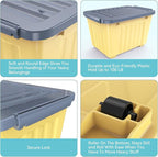 Nazhura Plastic Storage Bin, Stackable and Nestable Storage Boxes - Image 3
