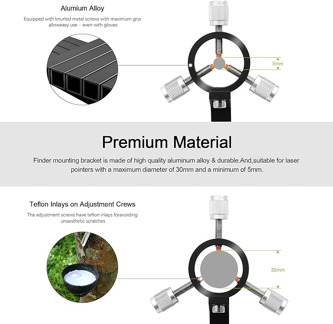 Astromania Aluminum Alloy Adjustable Laser Finder Scope Mounting Bracket - Image 2