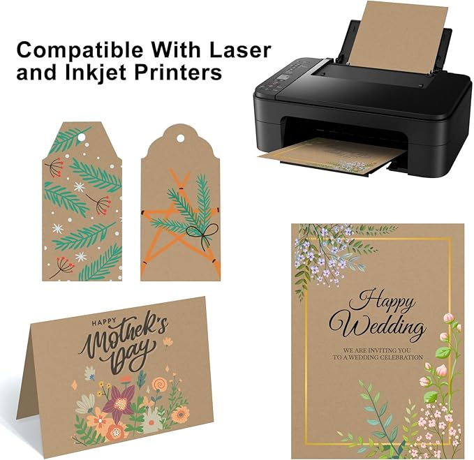 50 Sheets Brown Cardstock Paper, Colored Printer Paper 8.5 x 11, Card Stock - Image 5