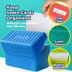 Olivo Index Card Holder Box 3x5 Flash Note Card Holder Storage File Box - Image 3