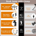 AKRRYR Led Desk Lamp for Home Office, 24W Bright Eye-Caring Desk Light - Image 5