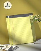 Legal Pads 8.5 x 11, 3 Pack Yellow Note Pads 8.5 x 11 Writing Pads Perforated - Image 8
