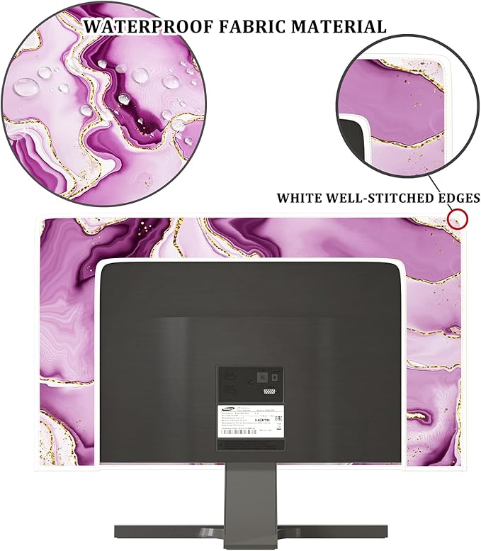Baocicco Violet Gold Marble Waterproof Weatherproof and Dust-Proof TV Screen - Image 3