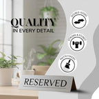 6 Reserved Table Signs – Silver Stainless Steel | Elegant, Durable & Reusable - Image 6
