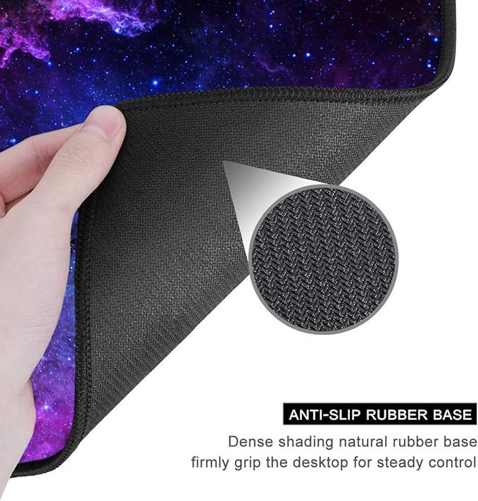 Auhoahsil Mouse Pad, 12 x 10 in Galaxy Theme Computer Mouse Pad - Image 5