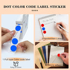 PARLAIM 2 Rolls 2000PCS 3/4" Round Circle Color-Code Dot Stickers, 2 Color - Image 3