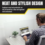 OBEX Clear Acrylic Desk Mounted Privacy Panel - Image 2