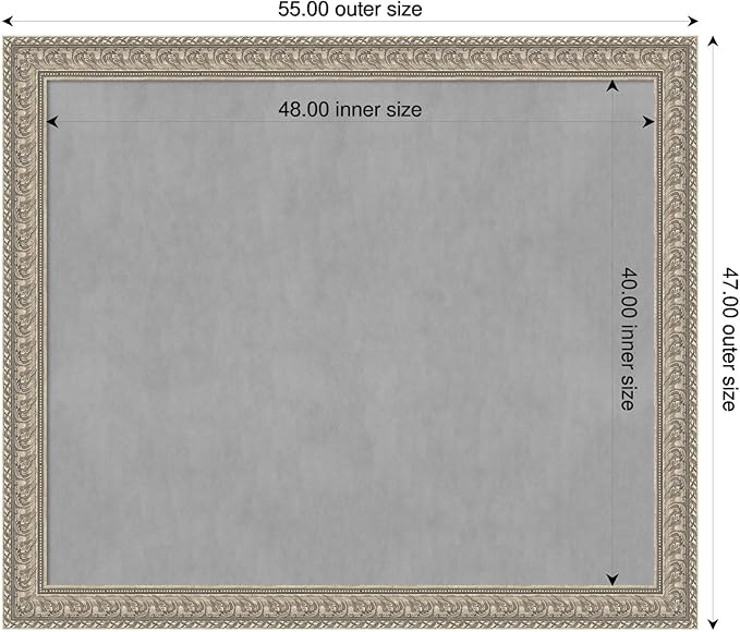 Amanti Art Silver Framed Magnetic Board 47x55 Oversize Vision Board - Image 2
