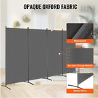 VEVOR Room Divider, 4 Panel Room Divider, Folding Privacy Screen and Portable - Image 3
