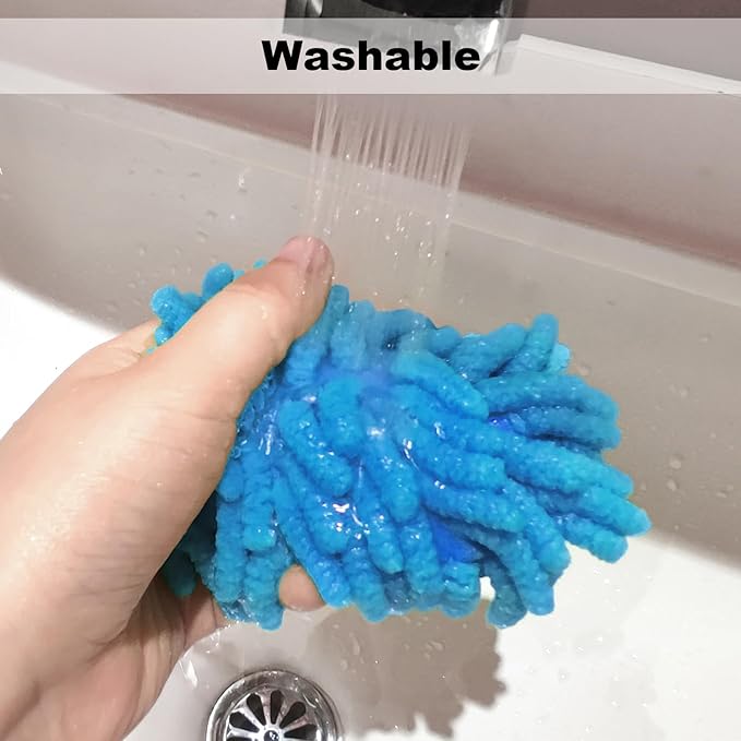 SITHON 4 Pieces Magnetic Microfiber Shag Whiteboard Eraser, Washable Microfiber - Image 4