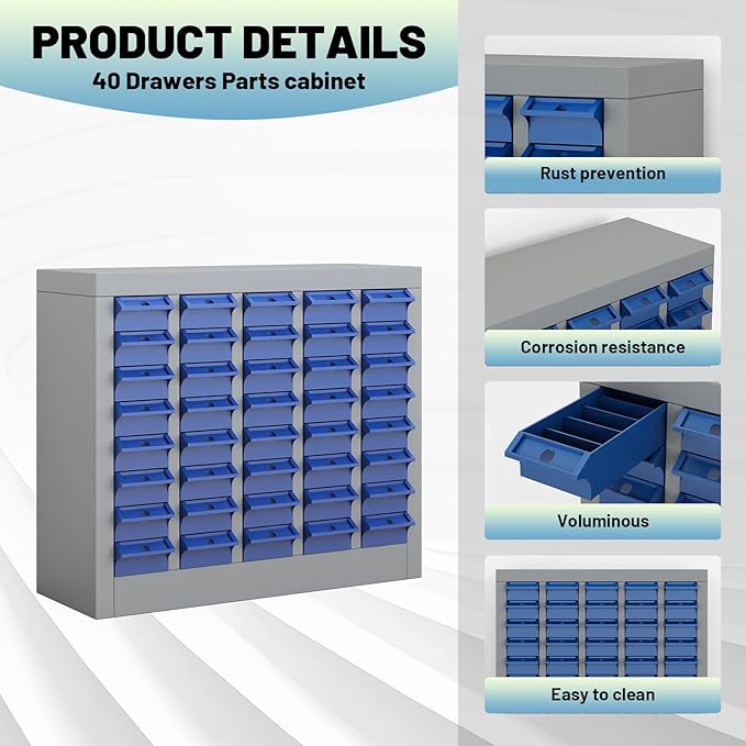 Exerock 40 Drawer Tool Storage Cabinet - Image 4