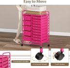 LDAILY 15 Drawer Rolling Storage Cart, Rolling Cart - Image 5