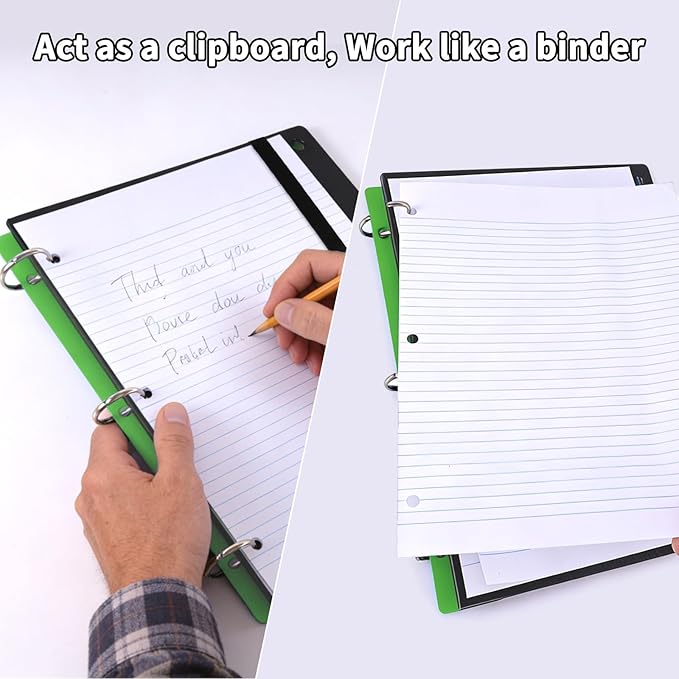 Tashkummy 360° Pivotable 3 Ring Clipboard Binder, Foldable Binders 1 Inch Fits - Image 2