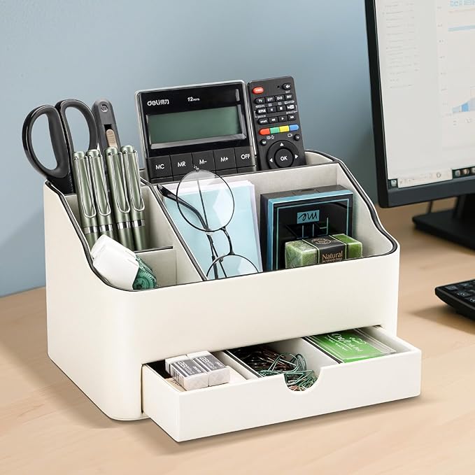 KINGFOM PU Leather Desk Organizer - Image 4