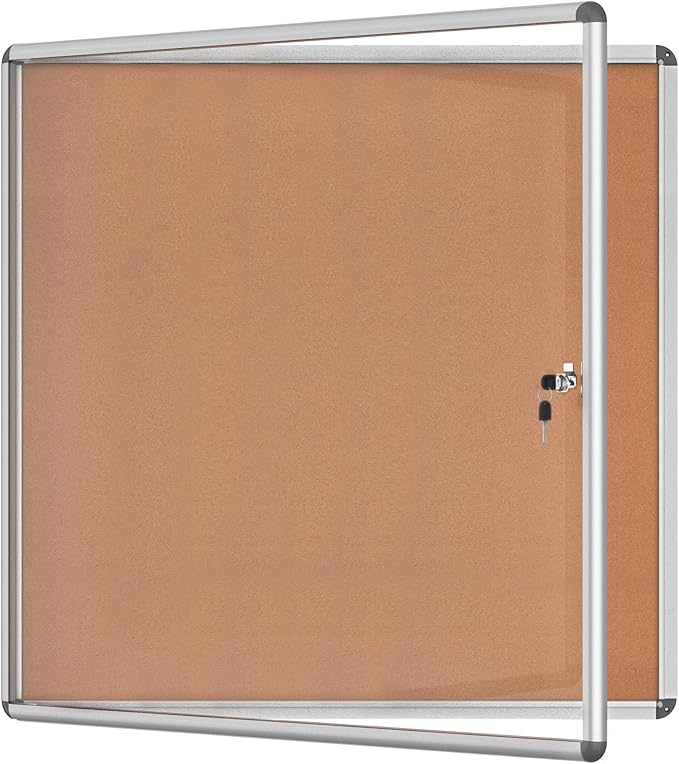 Mifuro 38"x38" Enclosed Bulletin Board, Lockable Weather-Resistant Aluminum by MifuroOfficeProduct