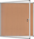 Mifuro 38"x38" Enclosed Bulletin Board, Lockable Weather-Resistant Aluminum by MifuroOfficeProduct