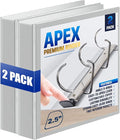 2 Pack of 2.5” Smooth Opening Angle D-Ring View Binders, Professional by Unknown