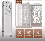 ALeesing 6 Panel Room Divider Fully Assembled, Carved Room Dividers and Folding - Image 6