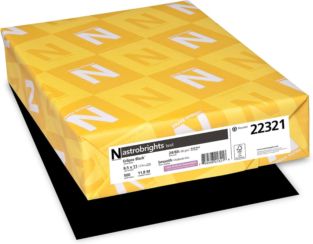 neenah paper 22321 color paper, 24lb, 8 1/2 shown in use