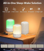 jber sunrise alarm clock, wake up light with shown in use