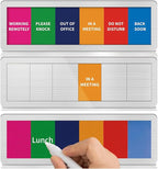 Office Door Signs with 6 Printed Status Options – Do Not Disturb, Out of Office by EliteSign