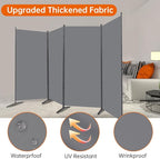 Room Divider 6FT Folding Privacy Screens, 4 Panel Partition Room Dividers - Image 2