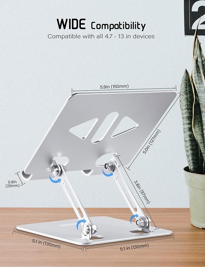 Aoviho Tablet Stand Holder for Desk, Adjustable Desktop Tablet Holder, Foldable - Image 4