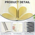 Yahenda 108 Pcs Spiral Notebook Bulk A5 Journal Lined 8.3'' x 5.5'' Writing - Image 3